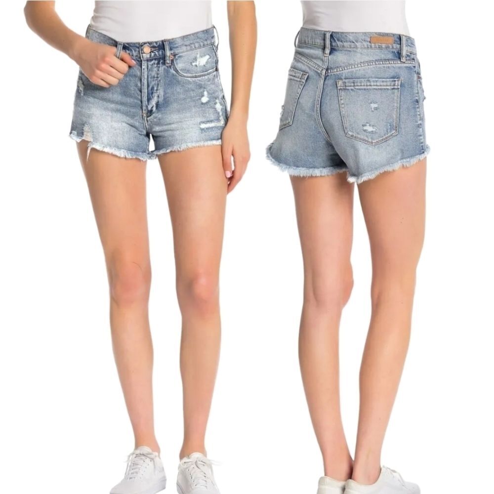 Blanknyc High-Rise Distressed Denim Jean Shorts size 28